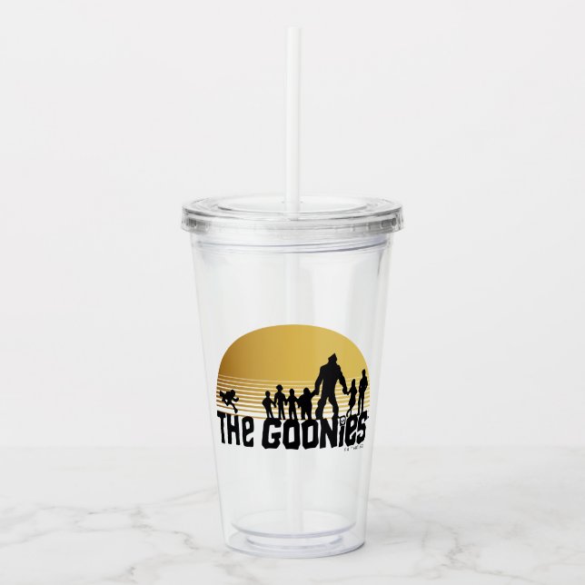 The Goonies Sunset Silhouette Graphic Acrylic Tumbler (Front)