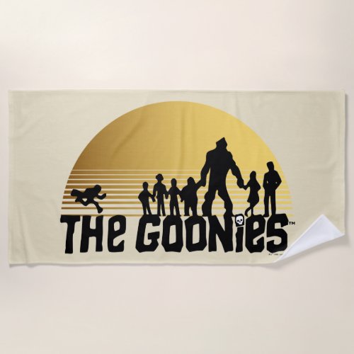 The Goonies Sunset Silhouette Graphic Beach Towel