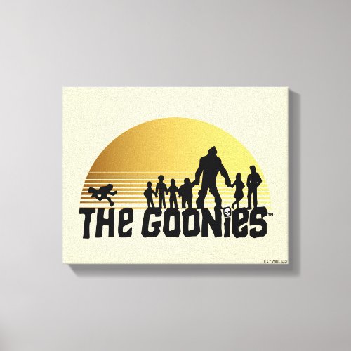 The Goonies Sunset Silhouette Graphic Canvas Print