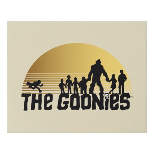 The Goonies Sunset Silhouette Graphic Faux Canvas Print