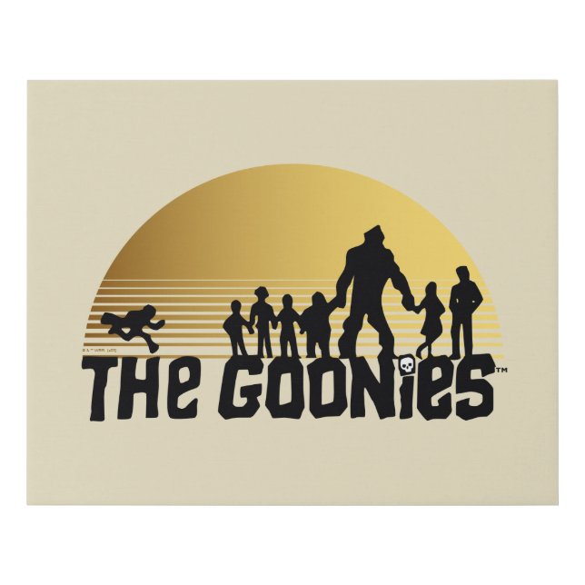 The Goonies Sunset Silhouette Graphic Faux Canvas Print (Front)