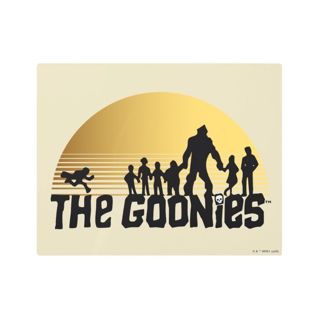 The Goonies Sunset Silhouette Graphic Metal Print (Front)