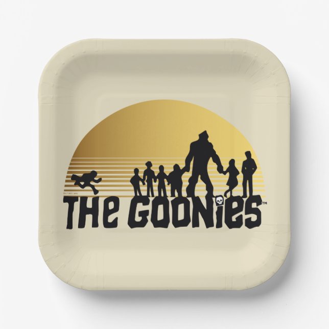 The Goonies Sunset Silhouette Graphic Paper Plates (Front)