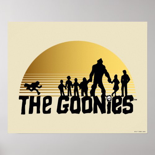 The Goonies Sunset Silhouette Graphic Poster