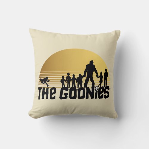 The Goonies Sunset Silhouette Graphic Throw Pillow
