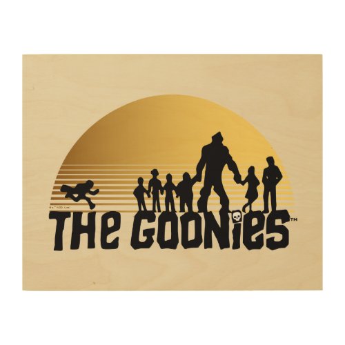 The Goonies Sunset Silhouette Graphic Wood Wall Art