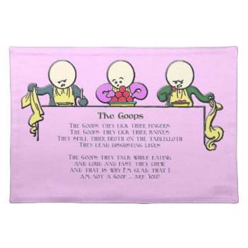 The Goops - Customizable Cloth Placemat by ginnyl52 at Zazzle