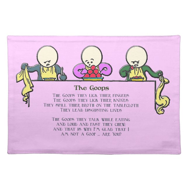 The Goops - Customizable Cloth Placemat (Front)
