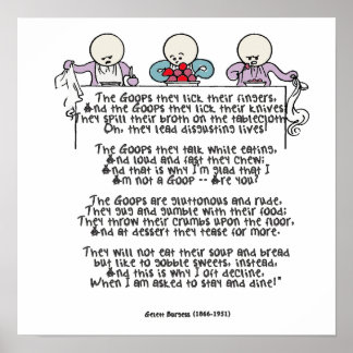 The Goops They Lick Their Fingers Poster