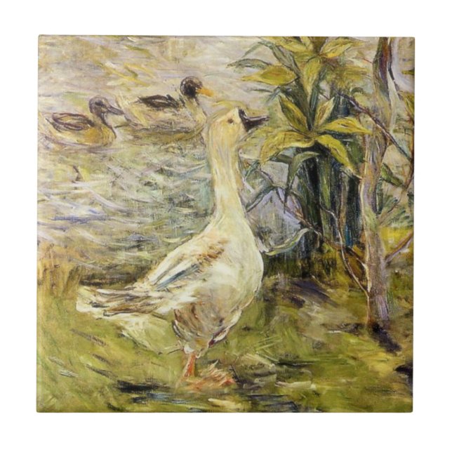 The Goose (by Berthe Morisot) Ceramic Tile (Front)