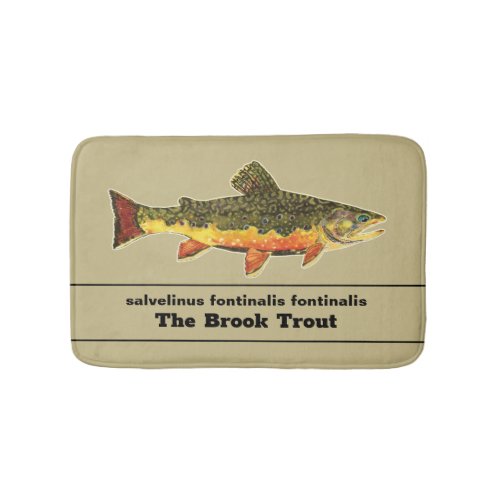 The Gorgeous Brook Trout for Fly Fishing Fans Bath Mat