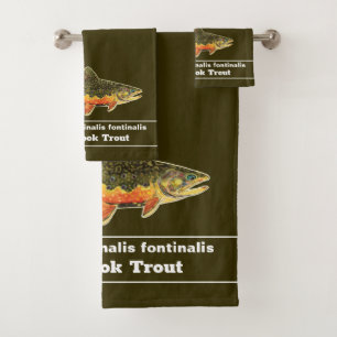 The Gorgeous Brook Trout for Fly Fishing Fans Bath Towel Set