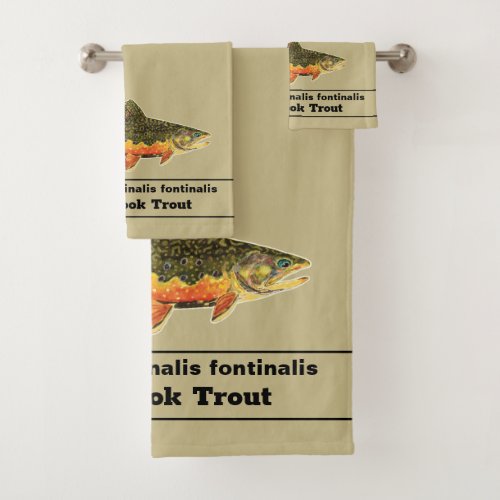 The Gorgeous Brook Trout for Fly Fishing Fans Bath Towel Set
