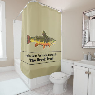 The Gorgeous Brook Trout for Fly Fishing Fans Shower Curtain