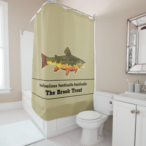 The Gorgeous Brook Trout for Fly Fishing Fans Shower Curtain