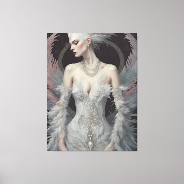 The Gorgeous Swan Princess Canvas Print (Front)