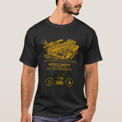 The Gorgeous Velocette Motorcycles Design by Motor T_Shirt