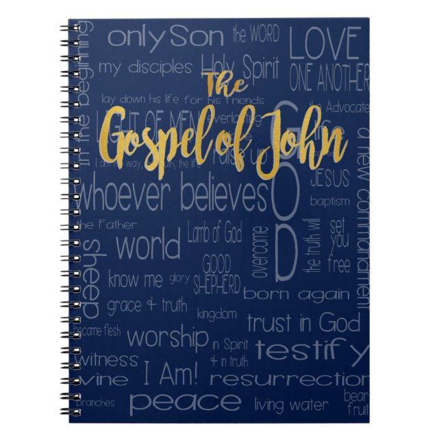 The Gospel of John, Navy Blue Notebook (Front)