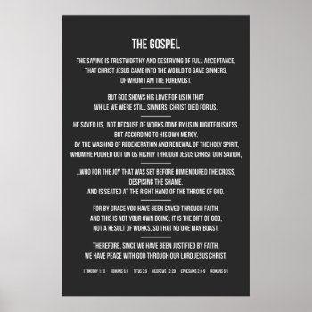 The Gospel Poster by Seeing_Scripture at Zazzle