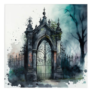 The Gothic Cemetery Gate Series Design 11 Acrylic Print