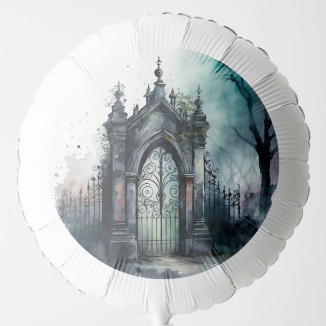 The Gothic Cemetery Gate Series Design 11 Balloon (Front)