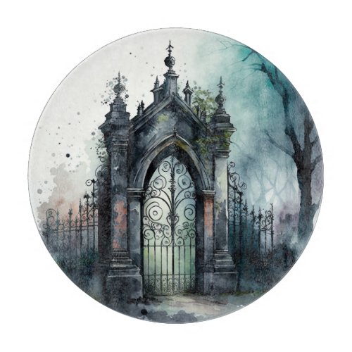 The Gothic Cemetery Gate Series Design 11 Cutting Board