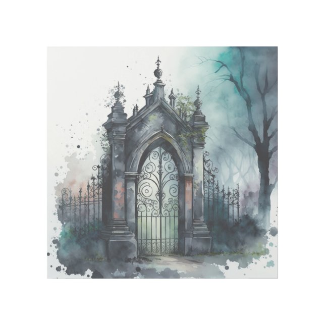 The Gothic Cemetery Gate Series Design 11 Gallery Wrap (Front)