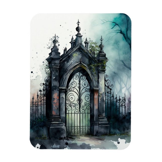 The Gothic Cemetery Gate Series Design 11 Magnet (Vertical)