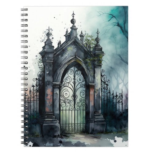 The Gothic Cemetery Gate Series Design 11 Notebook