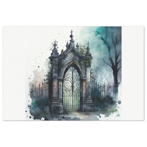 The Gothic Cemetery Gate Series Design 11 Tissue Paper