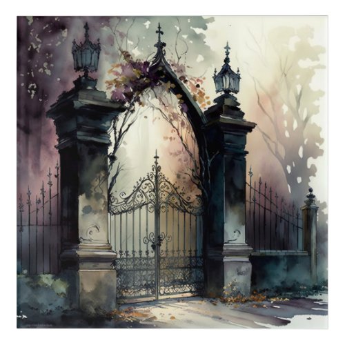 The Gothic Cemetery Gate Series Design 12 Acrylic Print