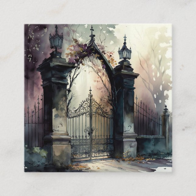 The Gothic Cemetery Gate Series Design 12 Enclosure Card (Front)
