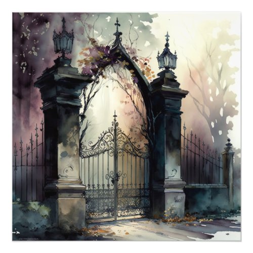 The Gothic Cemetery Gate Series Design 12 Photo Print