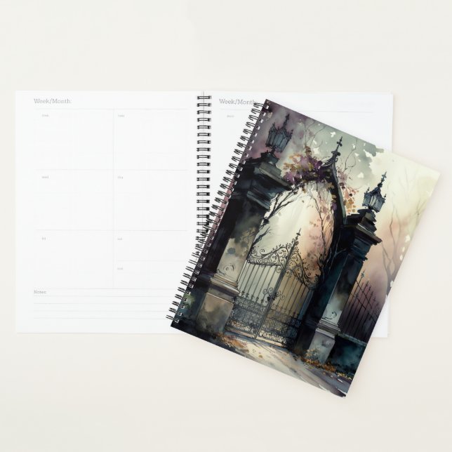 The Gothic Cemetery Gate Series Design 12 Planner (Display)