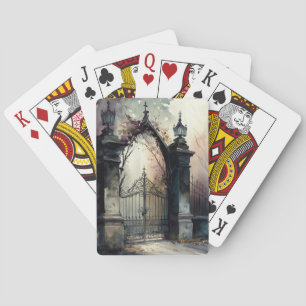The Gothic Cemetery Gate Series Design 12 Poker Cards