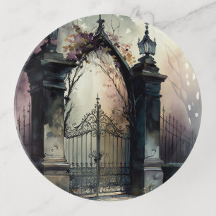 The Gothic Cemetery Gate Series Design 12 Trinket Tray
