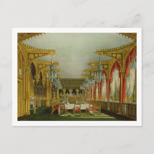 The Gothic Dining Room at Carlton House from Pyne Postcard