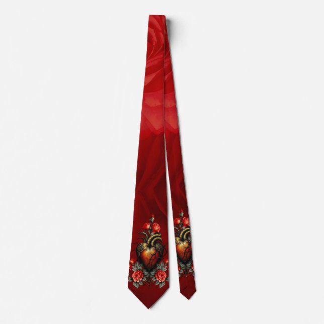 The Gothic elegance of the heart Neck Tie (Front)
