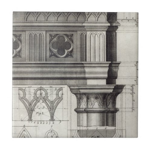The Gothic Entablature and Capital Ceramic Tile