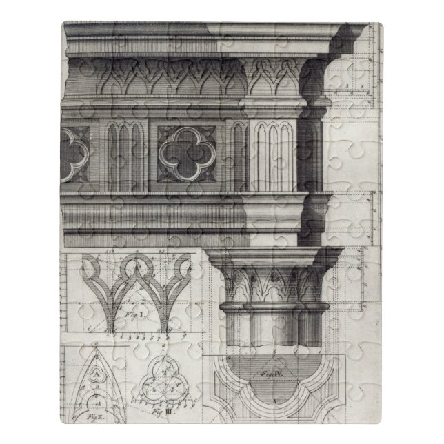 The Gothic Entablature and Capital Jigsaw Puzzle (Puzzle Vertical)