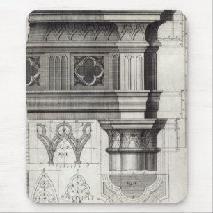 The Gothic Entablature and Capital Mouse Pad