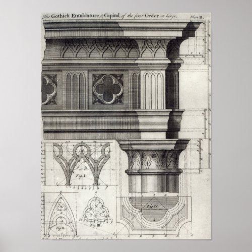The Gothic Entablature and Capital Poster
