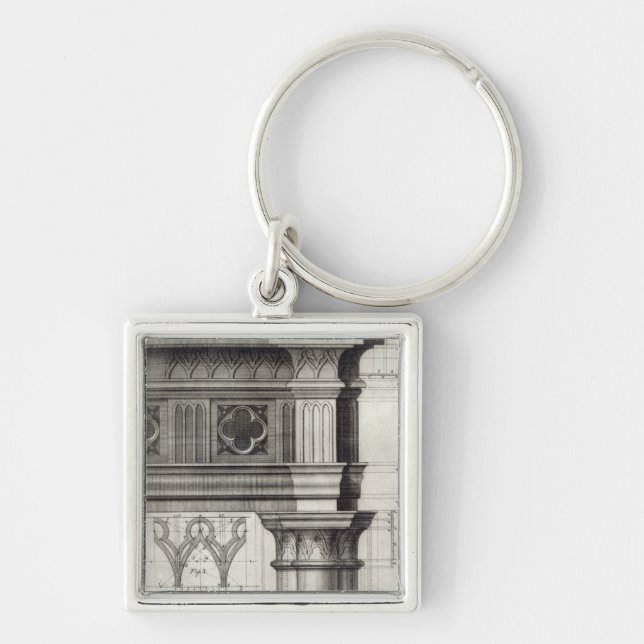 The Gothic Entablature Keychain (Front)