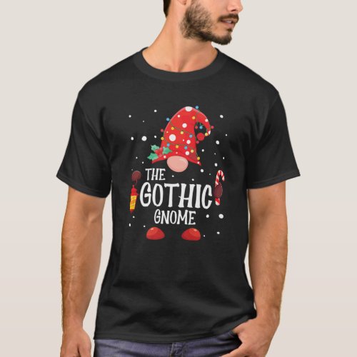 The Gothic Gnome Matching Family Christmas Gnome P T_Shirt
