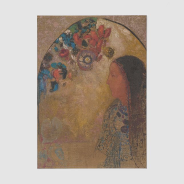 The Gothic Window by Odilon Redon Tissue Paper (Front)