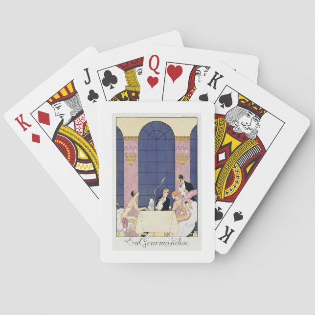 The Gourmands, 1920-30 (pochoir print) Poker Cards (Back)