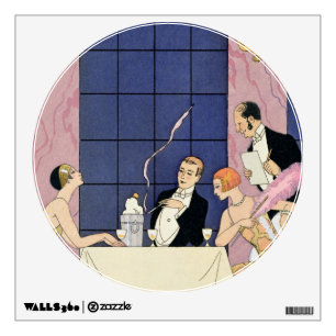 The Gourmands, 1920-30 (pochoir print) Wall Sticker