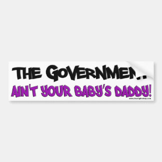 The Government Ain't Your Baby's Daddy! Bumper Sticker