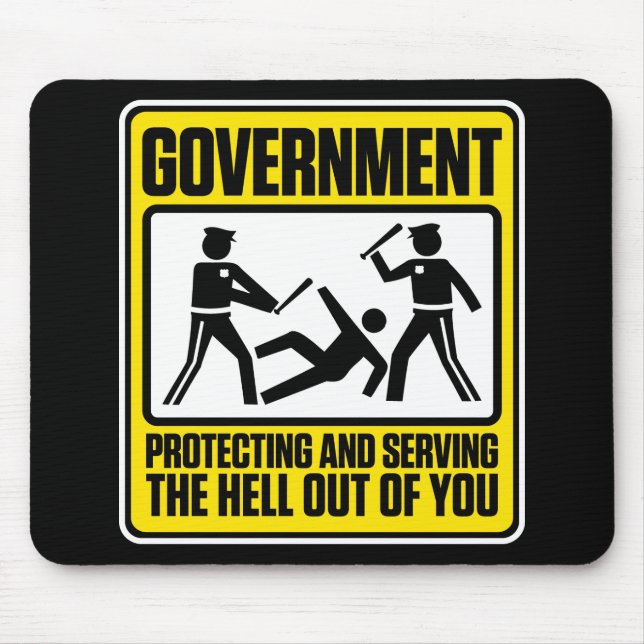 The Government Warning Mouse Pad (Front)