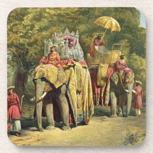 The Governor_Generals State Howdah 1863 chromol Drink Coaster